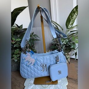 Steve Madden Belodie Quilted Crossbody Bag w/Pouch & Guitar Strap